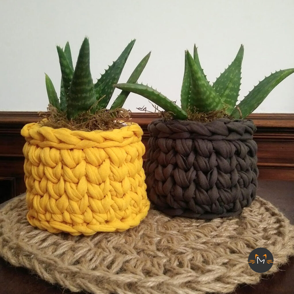 Porta Macetas tejidos 12 x 10 cm